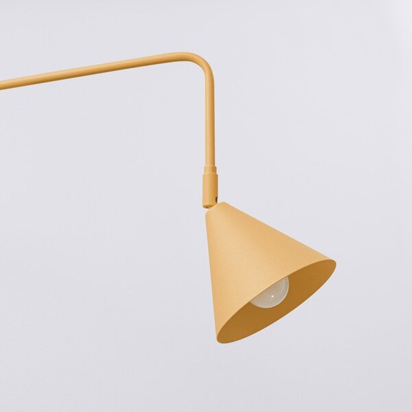 Lampada da parete gialla con alimentazione a corrente ø 14 cm Zylo – Sollux