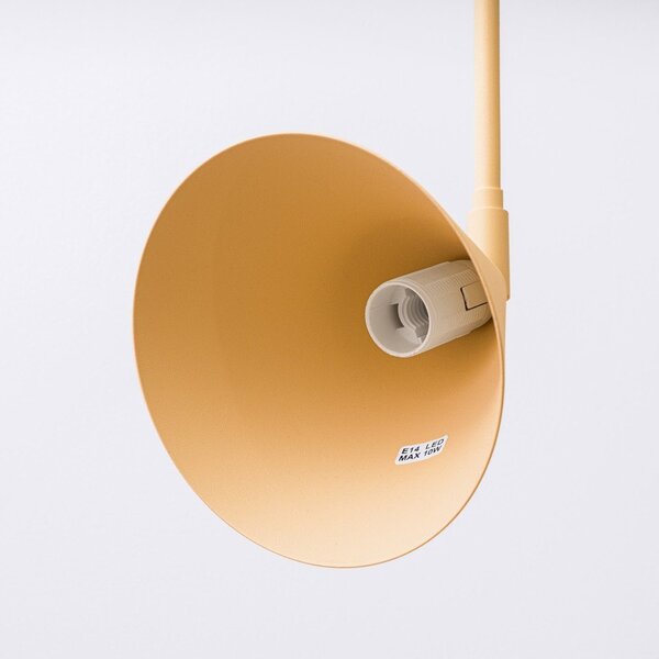 Lampada da parete gialla con alimentazione a corrente ø 14 cm Zylo – Sollux
