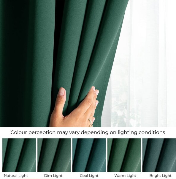Tenda parzialmente oscurante verde scuro 140x175 cm Kierra – Restilo