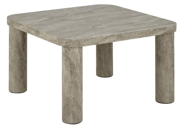 Tavolino da salotto grigio chiaro con effetto marmo 60x60 cm Solano – Actona