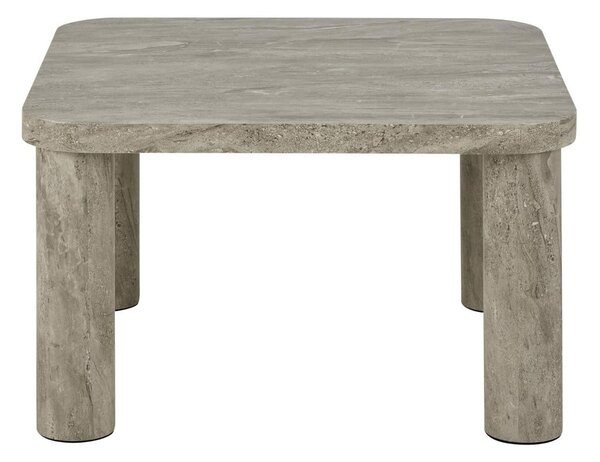 Tavolino da salotto grigio chiaro con effetto marmo 60x60 cm Solano – Actona