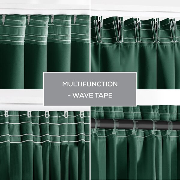 Tenda parzialmente oscurante verde scuro 140x245 cm Kierra – Restilo
