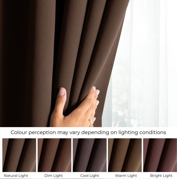 Tenda parzialmente oscurante marrone 140x245 cm Kierra – Restilo