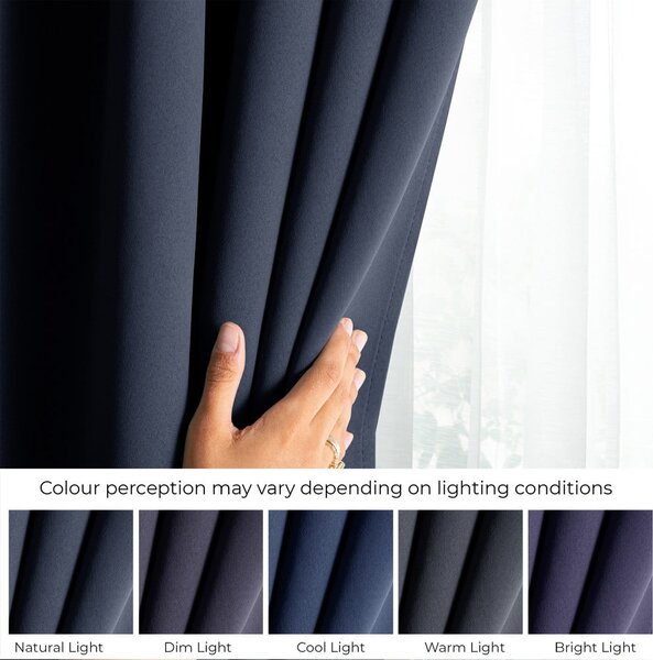 Tenda parzialmente oscurante blu scuro 140x175 cm Kierra – Restilo