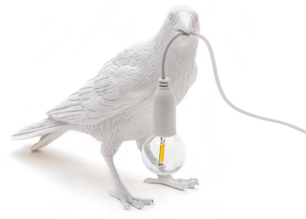 SELETTI Lampada LED da terrazza Bird Lamp, attesa, bianco