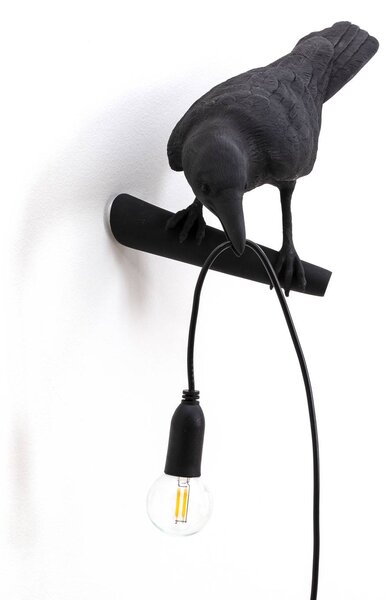 SELETTI Applique LED da esterni Bird Lamp sinistra nero