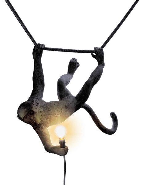 SELETTI LED sospensione Monkey Lamp oscillante nero