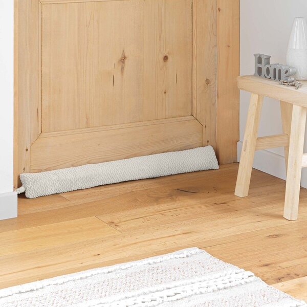 Paraspifferi per porta color crema 10x80 cm Flanela – douceur d'intérieur