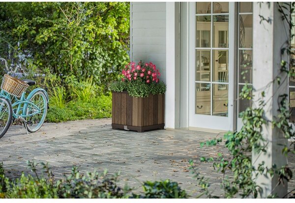 Vaso per fiori in plastica con sistema di auto-irrigazione Deco Square – Keter