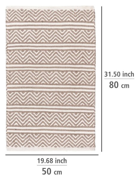 Tappetino per il bagno beige in tessuto 50x80 cm Shaki – Wenko