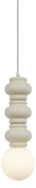 Lampada a sospensione retrò beige con vetro opaco - Fedde