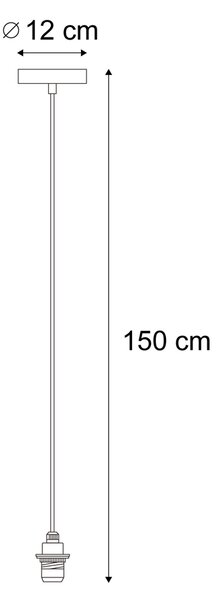 Lampada a sospensione da esterno nera IP44 - Cava