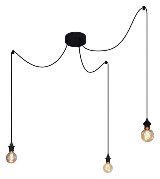 Lampada a sospensione da esterno nera a 3 luci IP44 - Cava