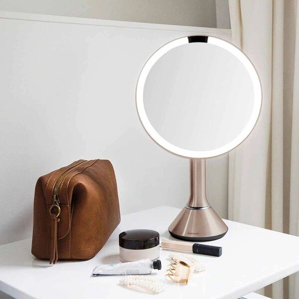 Specchio per make-up con illuminazione/con ingrandimento (5x) ø 20 cm Sensor – simplehuman