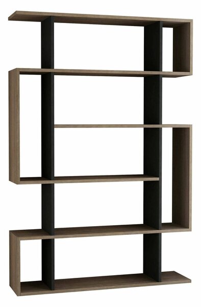 Libreria salvaspazio quercia e antracite 110x161h cm - Agamermis