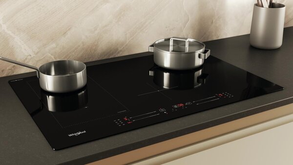 Whirlpool Piano Cottura Induzione 4 Fuochi Larghezza 77 cm in Vetroceramica colore Nero - WL S6277 CPNE