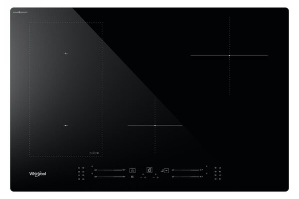Whirlpool Piano Cottura Induzione 4 Fuochi Larghezza 77 cm in Vetroceramica colore Nero - WL S6277 CPNE