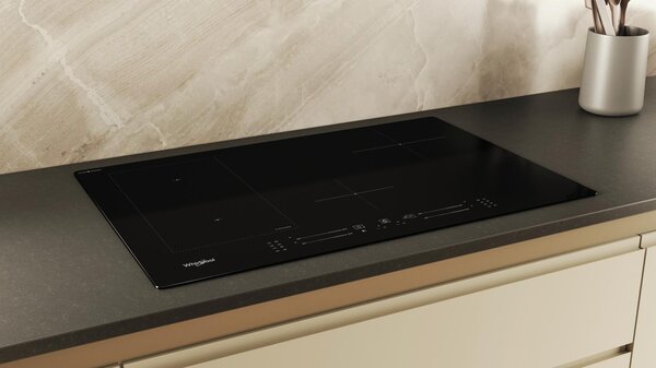 Whirlpool Piano Cottura Induzione 4 Fuochi Larghezza 77 cm in Vetroceramica colore Nero - WL S6277 CPNE