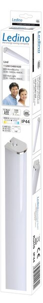 Ledino Applique per il bagno a LED Lind IP44 4.000 K cromo/bianco