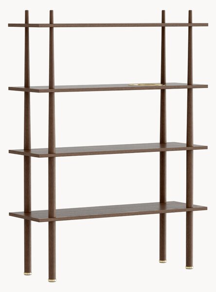 Scaffale in legno di quercia con 4 ripiani Stories