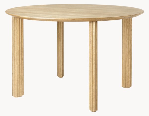 Tavolo rotondo in legno di quercia Comfort Circle Ripples Ø 120 cm