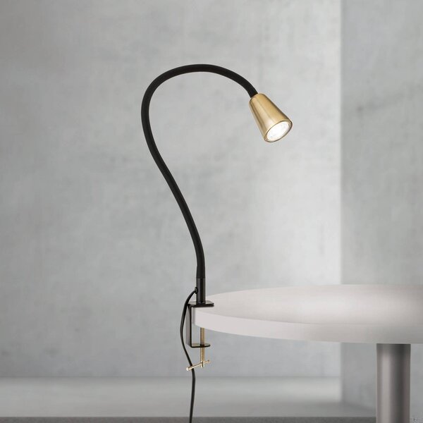 ORION Lampada con morsetto Dotty, Ottone / Oro, Soggiorno / Sala da pranzo, Metallo, Moderno, Lampada con morsetto