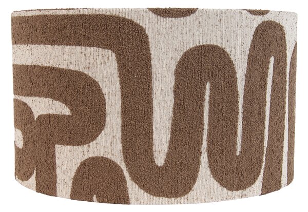 Paralume in tessuto marrone con strisce beige 35/35/20