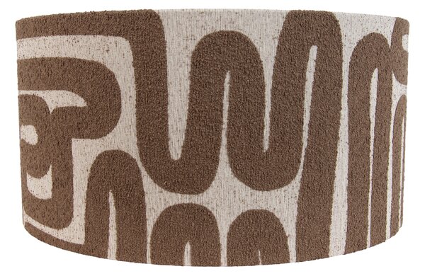Paralume in tessuto marrone con beige 50/50/25