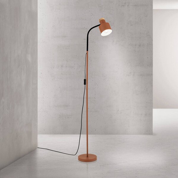 ORION Lampada da terra Gili, Rosso, Soggiorno / Sala da pranzo, Metallo, Moderno, Lampada da terra
