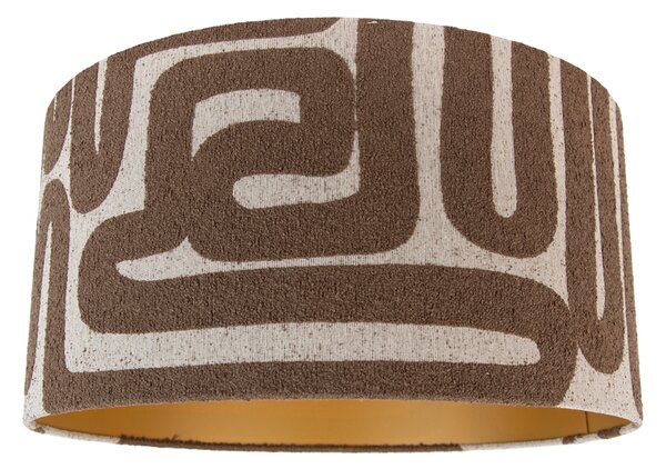 Paralume in tessuto marrone con beige 50/50/25
