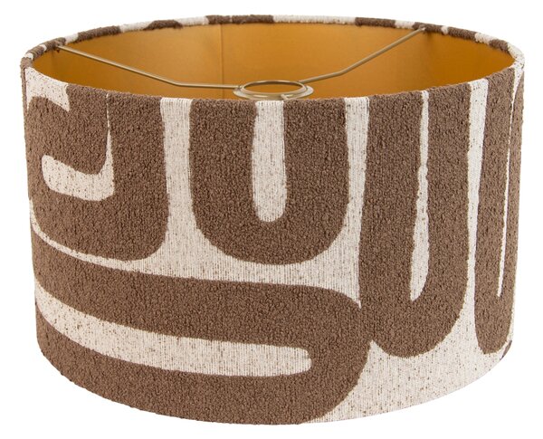 Paralume in tessuto marrone con strisce beige 35/35/20