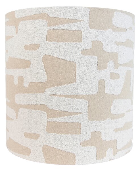 Paralume in tessuto bianco con strisce beige 40/40/40