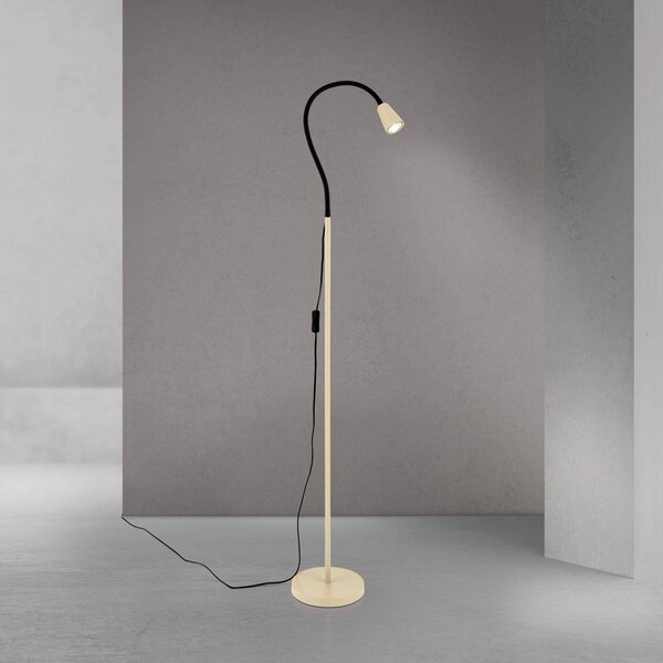 ORION Lampada da terra Dotty, Crema / Ambra, Soggiorno / Sala da pranzo, Metallo, Moderno, Lampada da terra