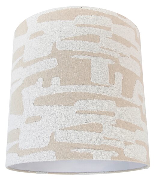 Paralume in tessuto bianco con strisce beige 40/40/40