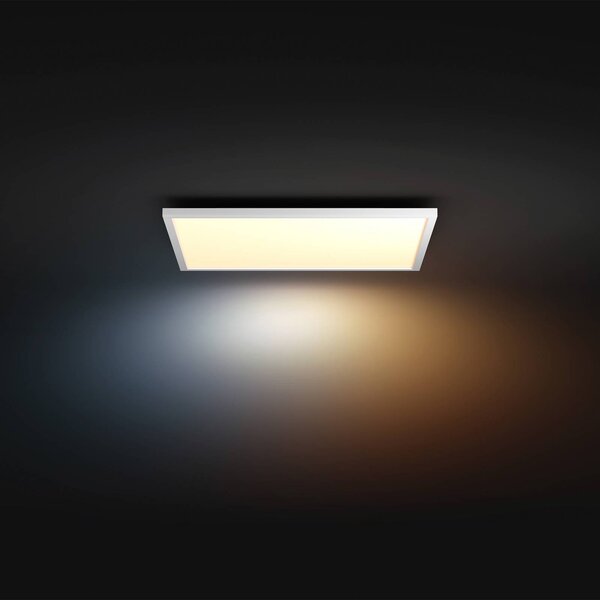 Philips Hue Plafoniera smart Aurelle, dimmerabile, Bianco / Opale, Soggiorno / Sala da pranzo, Alluminio, Moderno