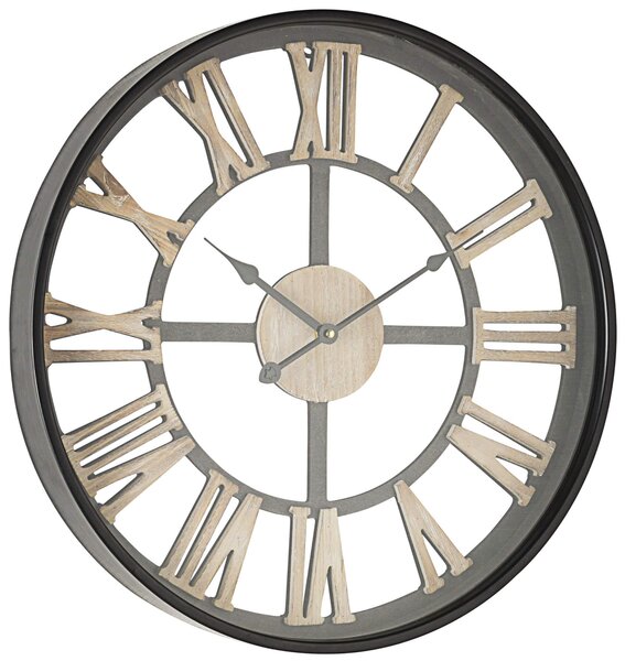 Orologio da Parete Ø50x6 cm in Mdf e Acciaio Ticking