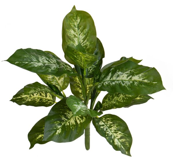 Set 2 Diffenbachia Artificiale per 22 Foglie H.38 cm Verde