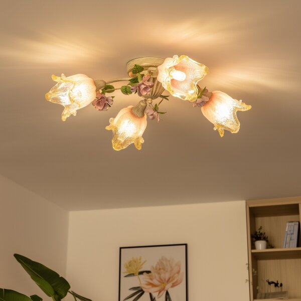 Lampadario a plafone FIORINTINO 4xE14/40W/230V
