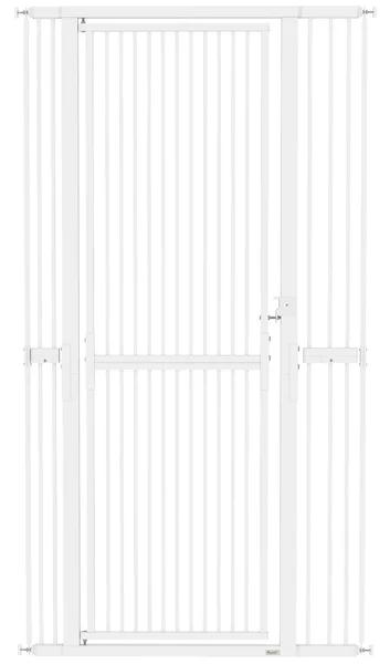 PawHut Cancellino per Cani e Gatti Alto 180 cm, Estensibile da 76-104 cm e Montaggio a Pressione, Bianco | Aosom Italy