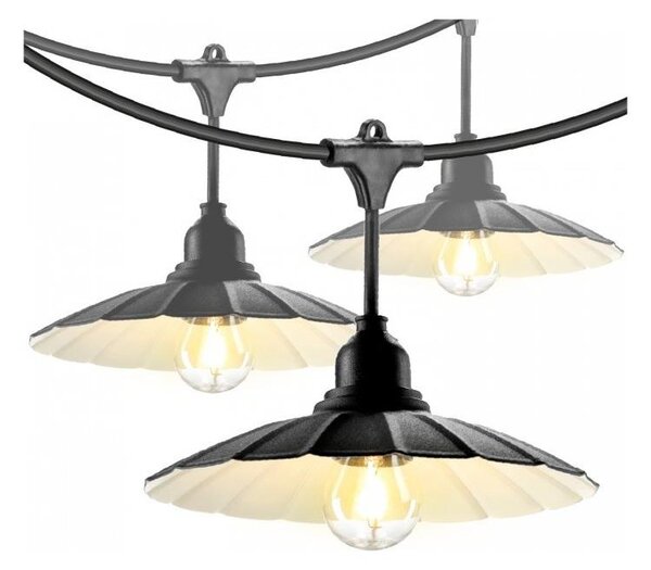 Catena luminosa decorativa da esterno CRETE 15xE27/230V 20m IP44
