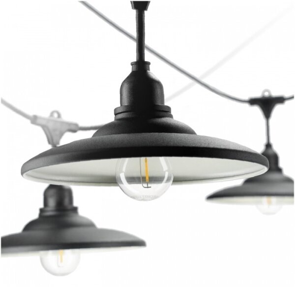 Catena decorativa da esterno CRETE 15xE27/230V 20m IP44