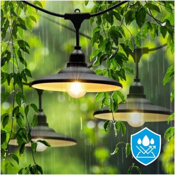 Catena decorativa da esterno CRETE 15xE27/230V 20m IP44