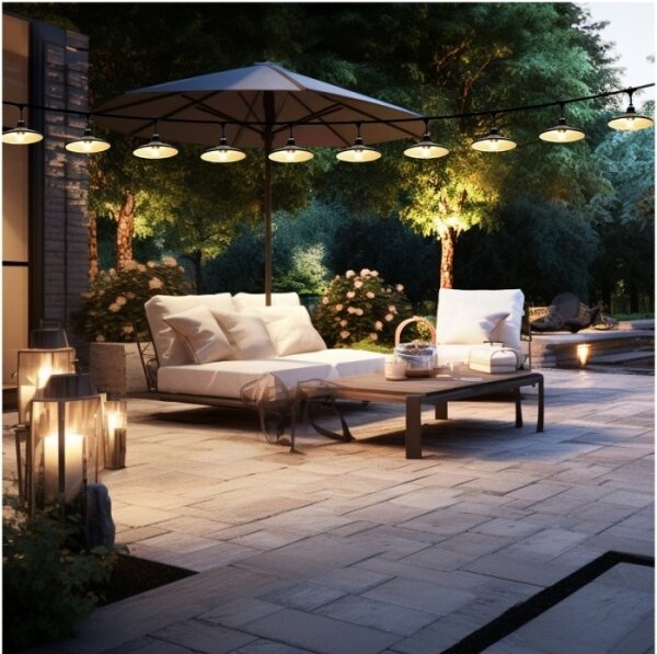 Catena luminosa decorativa da esterno CRETE 10xE27/230V 15m IP44