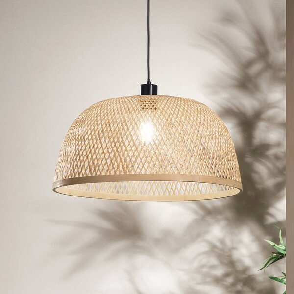 Luce Ambiente Design Lampada a sospensione Bamboo, dimmerabile, Marrone / Ruggine, Soggiorno / Sala da pranzo, bambù, Lampada a sospensione