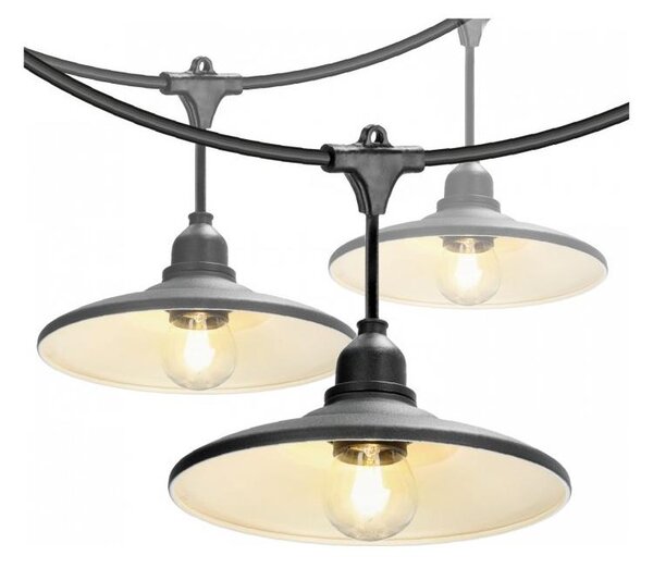 Catena decorativa da esterno CRETE 15xE27/230V 20m IP44