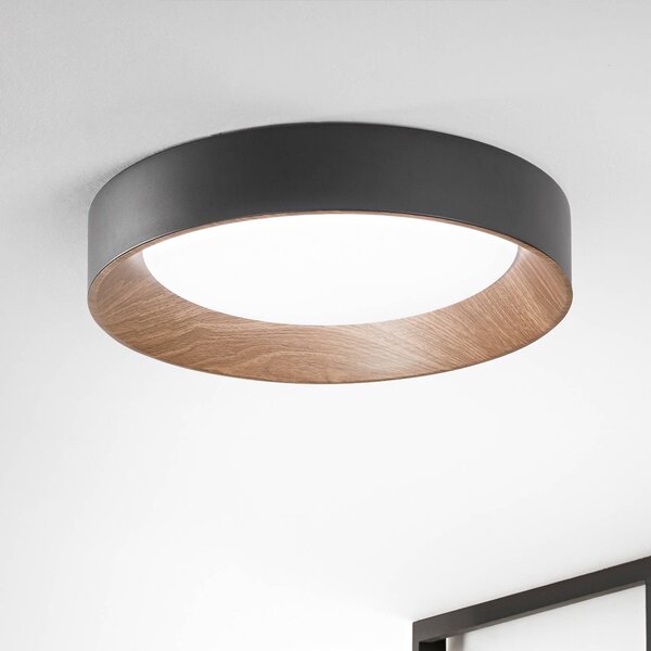 Luce Ambiente Design Plafoniera a LED Arka, Nero, Soggiorno / Sala da pranzo, Metallo, Moderno, Plafoniera LED