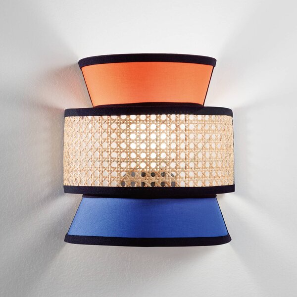 Luce Ambiente Design Applique da parete Gazebo, dimmerabile, Giallo / Arancione, Soggiorno / Sala da pranzo, Tessuto / Stoffa / Seta, Applique