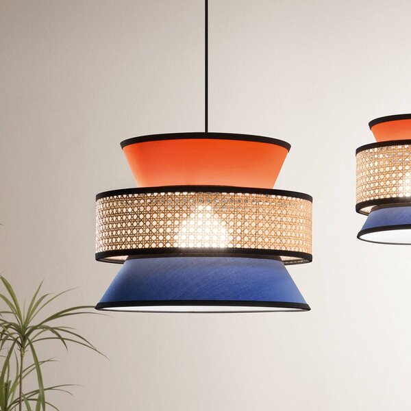 Luce Ambiente Design Lampada a sospensione Gazebo, dimmerabile, Giallo / Arancione, Soggiorno / Sala da pranzo, Tessuto / Stoffa / Seta, Lampada a sospensione