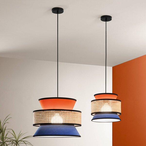 Luce Ambiente Design Lampada a sospensione Gazebo, dimmerabile, Giallo / Arancione, Soggiorno / Sala da pranzo, Tessuto / Stoffa / Seta, Lampada a sospensione