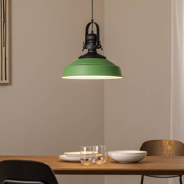 Lampada a sospensione Opviq, dimmerabile, Verde, Cucina, Metallo, Industriale, Lampada a sospensione